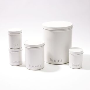 Smith + Nobel 5 Piece Metal Canister Set Almond