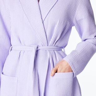 Sash & Rose Women's Waffle Robe Lavender