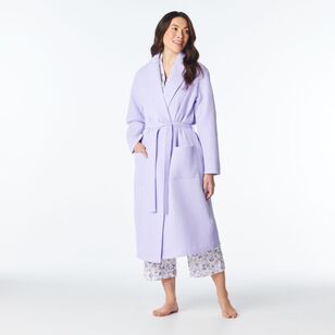 Sash & Rose Women's Waffle Robe Lavender