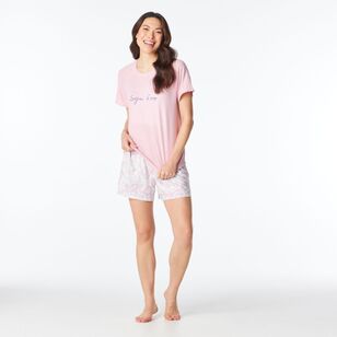 Sash & Rose Women's Supersoft Short Sleeve Top Pink