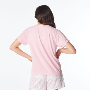 Sash & Rose Women's Supersoft Short Sleeve Top Pink