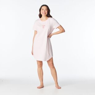 Sash & Rose Women's Cotton Nightie Red Stripe