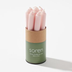 Soren Dinner Candles 8 Pack Peach