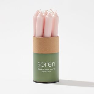 Soren Dinner Candles 8 Pack Peach