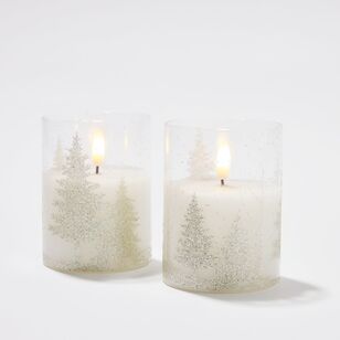 Soren Christmas LED 10 cm Candles 2 Pack Champagne