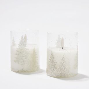 Soren Christmas LED 10 cm Candles 2 Pack Champagne