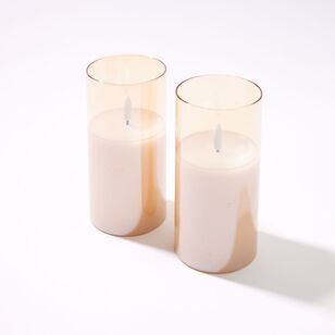 Chyka Home LED 15 cm Candles 2 Pack Amber