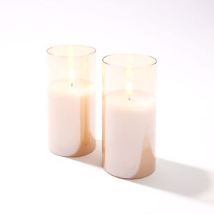 Chyka Home LED 15 cm Candles 2 Pack Amber