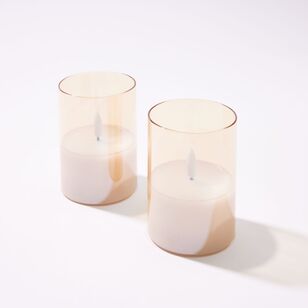 Chyka Home LED 10 cm Candles 2 Pack Amber