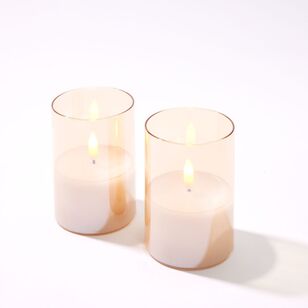 Chyka Home LED 10 cm Candles 2 Pack Amber