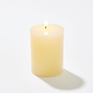 Soren 10 cm Unscented Pillar Candle White