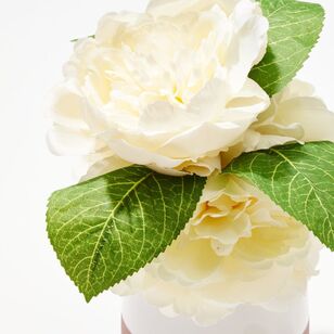 Soren Peony Bouquet In Vase White