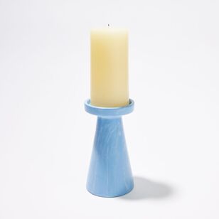 Soren Large Ceramic Candle Holder Blue