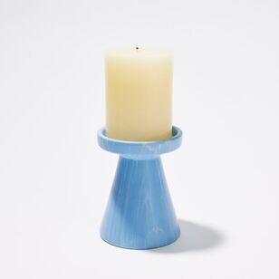 Soren Small Ceramic Candle Holder Blue