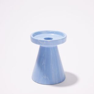 Soren Small Ceramic Candle Holder Blue