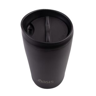 Oasis Stainless Steel Double Wall Insulated 380 mL Travel Cup Black