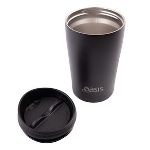 Oasis Stainless Steel Double Wall Insulated 380 mL Travel Cup Black