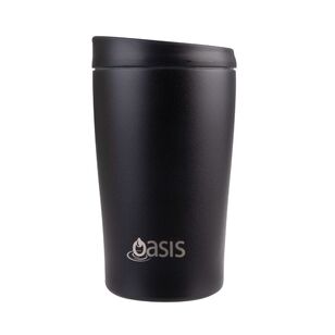 Oasis Stainless Steel Double Wall Insulated 380 mL Travel Cup Black