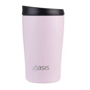 Oasis Stainless Steel Double Wall Insulated 380 mL Travel Cup Pink Lemonade