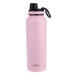 Oasis Double Wall Stainless Steel Insulated 1.1 L Challenger Sports Bottle With Screw Cap Carnation