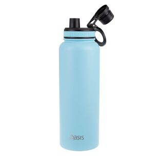 Oasis Double Wall Stainless Steel Insulated 1.1 L Challenger Sports Bottle With Screw Cap Island Blue