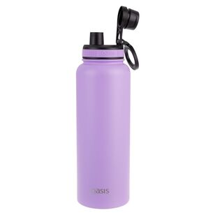 Oasis Double Wall Stainless Steel Insulated 1.1 L Challenger Sports Bottle With Screw Cap Lavender