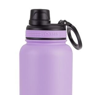 Oasis Double Wall Stainless Steel Insulated 1.1 L Challenger Sports Bottle With Screw Cap Lavender