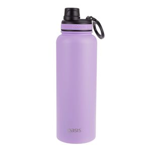 Oasis Double Wall Stainless Steel Insulated 1.1 L Challenger Sports Bottle With Screw Cap Lavender