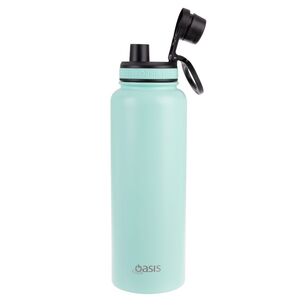 Oasis Double Wall Stainless Steel Insulated 1.1 L Challenger Sports Bottle With Screw Cap Mint