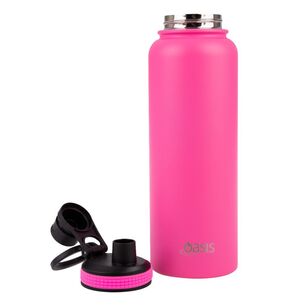 Oasis Double Wall Stainless Steel Insulated 1.1 L Challenger Sports Bottle With Screw Cap Pink