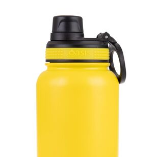 Oasis Double Wall Stainless Steel Insulated 1.1 L Challenger Sports Bottle With Screw Cap Neon Yellow