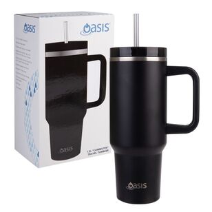 Oasis Commuter Stainless Steel Double Wall Insulated 1.2 Litre Travel Tumbler Black