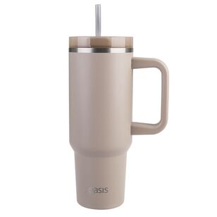 Oasis Commuter Stainless Steel Double Wall Insulated 1.2 Litre Travel Tumbler Latte