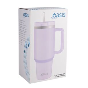 Oasis Commuter Stainless Steel Double Wall Insulated 1.2 Litre Travel Tumbler Pink