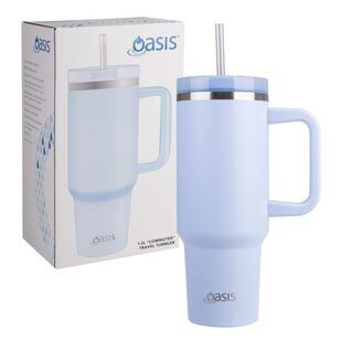 Oasis Commuter Stainless Steel Double Wall Insulated 1.2 Litre Travel Tumbler Periwinkle