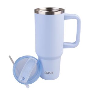 Oasis Commuter Stainless Steel Double Wall Insulated 1.2 Litre Travel Tumbler Periwinkle