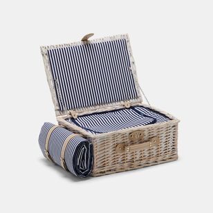 Smith + Nobel Summertime Blues 4 Person Picnic Basket and Blanket