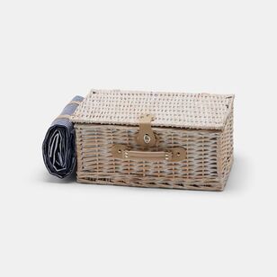 Smith + Nobel Summertime Blues 4 Person Picnic Basket and Blanket