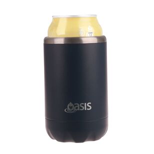 Oasis Double wall Stainless Steel Insulated 375 mL Cooler Can Black