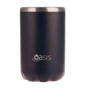 Oasis Double wall Stainless Steel Insulated 375 mL Cooler Can Black