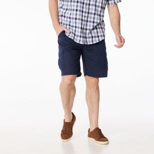 JC Lanyon Men's Richmond Linen Cargo Shorts Navy