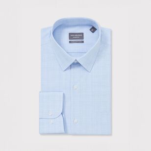 Van Heusen Men's Classic Fit Check Shirt Sky Blue