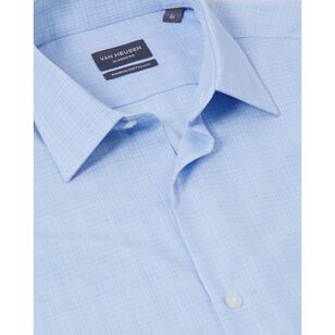 Van Heusen Men's Classic Fit Check Shirt Sky Blue