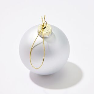 Soren Glass Baubles White 9 Pack