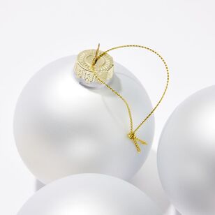 Soren Glass Baubles White 9 Pack