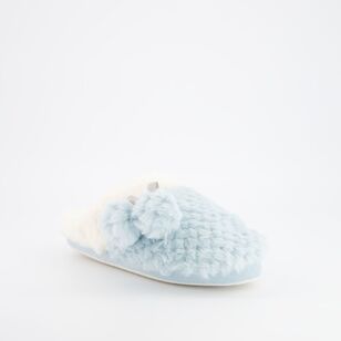 Sash & Rose Women's Mae Plush Slippers Blue