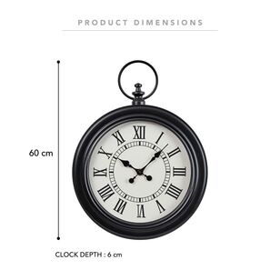 Cooper & Co Ellie 60 cm Wall Clock Black