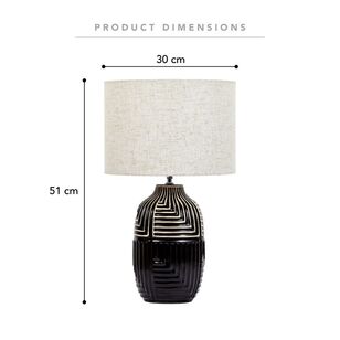 Cooper & Co Harvey 51 cm Table Lamp Black