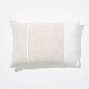 Shaynna Blaze Marina Rectangle Cotton Cushion Linen 35 x 50 cm