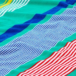 Soren St Tropez Beach Towel Multicoloured Stripe 80 x 160 cm